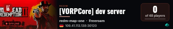 [VORPCore] dev server live status badge