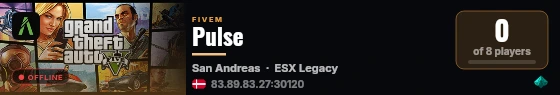 Pulse live status badge