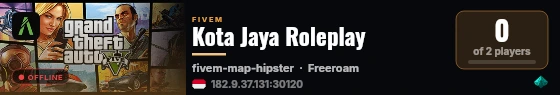 Kota Jaya Roleplay live status badge