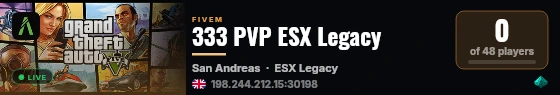 333 PVP ESX Legacy live status badge