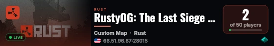 RustyOG: The Last Siege | Hardcore PvE | Zombies live status badge