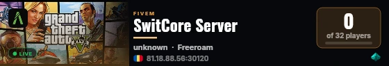 SwitCore Server live status badge