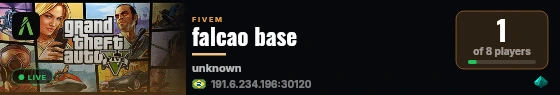 falcao base live status badge