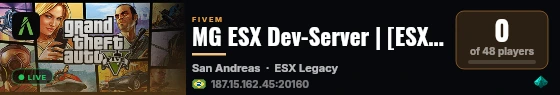MG ESX Dev-Server | [ESX Legacy] live status badge