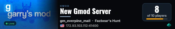New Gmod Server live status badge