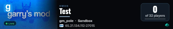 Test live status badge