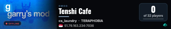 Tenshi Cafe live status badge