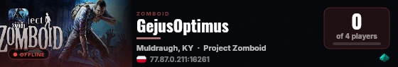 GejusOptimus live status badge