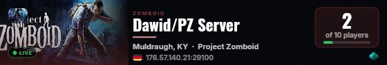 Dawid/PZ Server live status badge