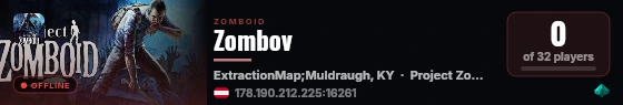 Zombov live status badge