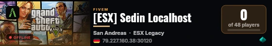 [ESX] Sedin Localhost live status badge