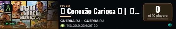 🌴 Conexão Carioca 🌴 |  🚀🚀 A NOVA CIDADE A 00 TEMA CARIOCA 🚀🚀 live status badge