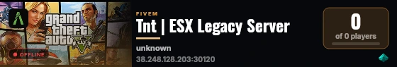 Tnt | ESX Legacy Server live status badge