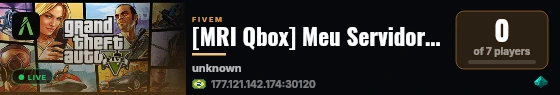 [MRI Qbox] Meu Servidor FiveM live status badge