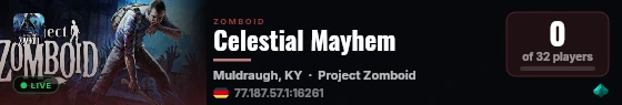 Celestial Mayhem live status badge