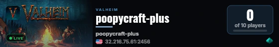 poopycraft-plus live status badge