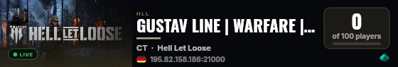 GUSTAV LINE | WARFARE | ENG/ITA | SL65+ | CMD95+ | SEED VIP live status badge