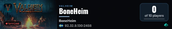BoneHeim live status badge