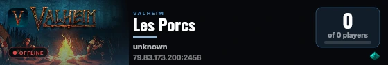 Les Porcs live status badge