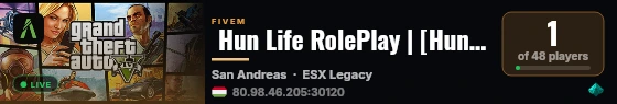  Hun Life RolePlay | [HunLife Roleplay] live status badge