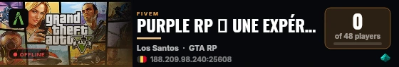 PURPLE RP ➜ UNE EXPÉRIENCE INOUBLIABLE live status badge