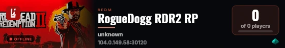 RogueDogg RDR2 RP live status badge