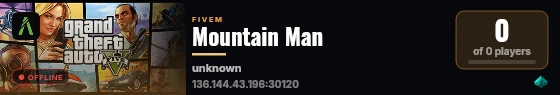 Mountain Man live status badge