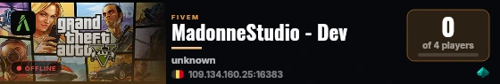 MadonneStudio - Dev live status badge