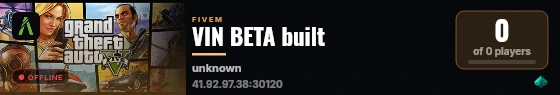 VIN BETA built live status badge