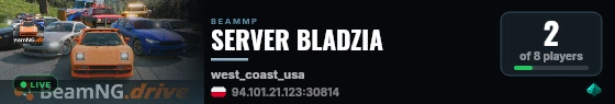 SERVER BLADZIA live status badge