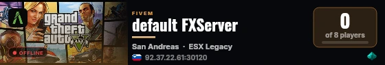 default FXServer live status badge