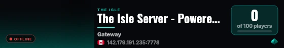 The Isle Server - Powered by AMP live status badge