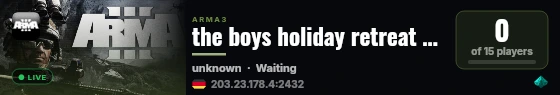 the boys holiday retreat to 'nam live status badge