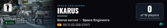 IKARUS live status badge