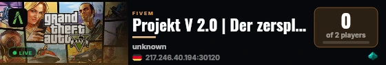 Projekt V 2.0 | Der zersplitterte Staat | Custom Core live status badge