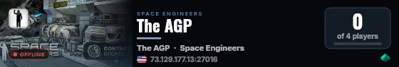 The AGP live status badge