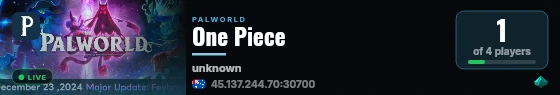 One Piece live status badge