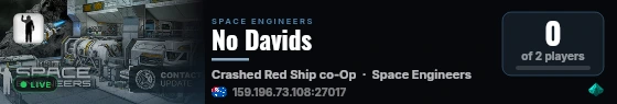 No Davids live status badge