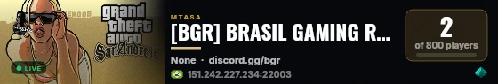 [BGR] BRASIL GAMING REALISTA - ROLEPLAY || GRUPO HYZE live status badge