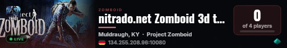 nitrado.net Zomboid 3d trial live status badge