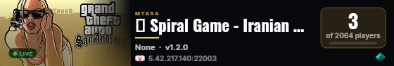 『 Spiral Game - Iranian RPG Server 』 live status badge