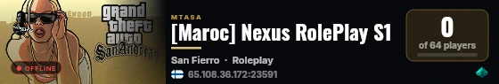 [Maroc] Nexus RolePlay S1 live status badge