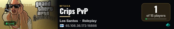 Crips PvP live status badge