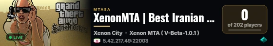 XenonMTA | Best Iranian Server | RPG live status badge