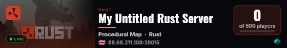 My Untitled Rust Server live status badge