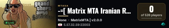 -=[ Matrix MTA Iranian RPG Server ]=- live status badge