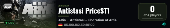 Antistasi PriceST1 live status badge
