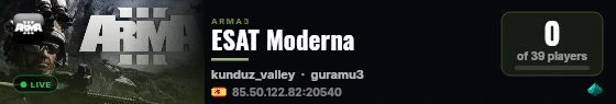 ESAT Moderna live status badge