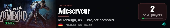 Adeserveur live status badge