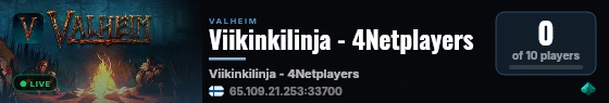 Viikinkilinja - 4Netplayers live status badge